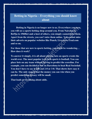 Betting in Nigeria