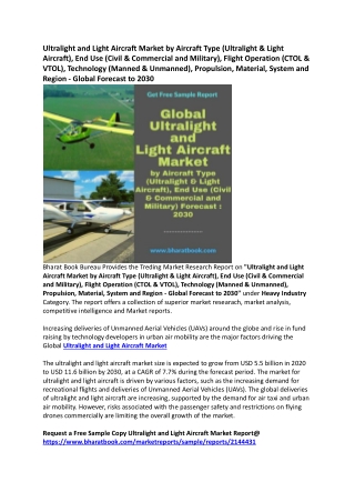 Global Ultralight and Light Aircraft Market Research Report Forecast 2030