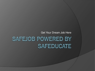 Safejob- What is Career