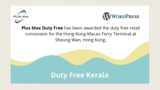 Duty Free Kerala – Sundaravasan CEO Plus Max – WordPress