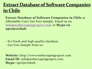 Extract Database of Software Companies in Chile