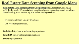 Real Estate Data Scraping from Google Maps