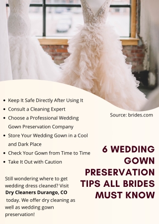 6 Wedding Gown Preservation Tips All Brides Must Know