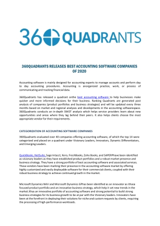 BEST ACCOUNTING SOFTWARE COMPANIES OF 2020