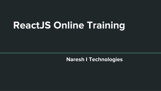 ReactJS Online Training- Naresh I Technologies