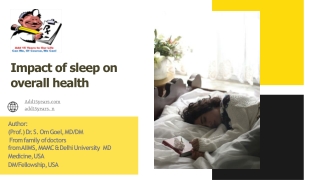 Impact of sleep on overall health