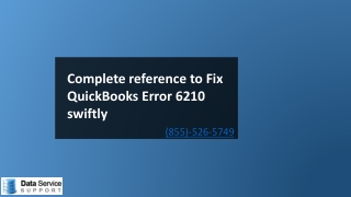 Complete reference to Fix QuickBooks Error 6210 swfitly