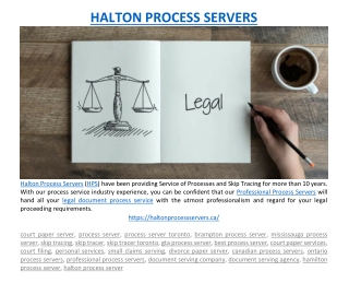 HALTON PROCESS SERVERS