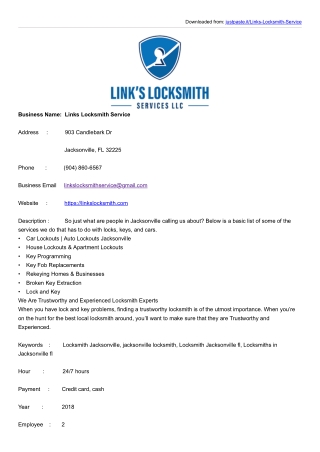 Links Locksmith Service
