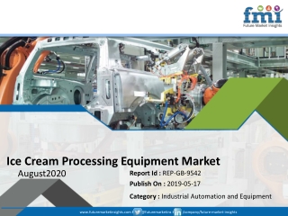 Ice Cream Processing Equipment Market Forecast Hit by Coronavirus Outbreak, Downside Risks Continue to Escalate