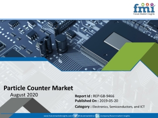 Particle Counter Market to Witness Sales Slump in Near Term Due to COVID-19; Long-term Outlook Remains Positive