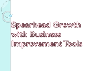 Spearhead Growth with Business Improvement Tools