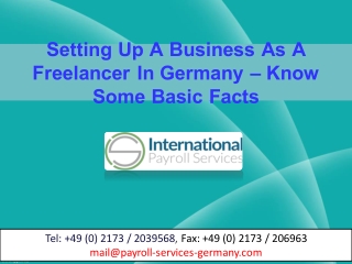 Setting Up A Business As A Freelancer In Germany – Know Some Basic Facts