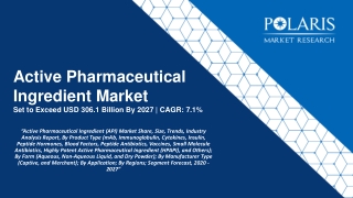Active Pharmaceutical Ingredient Market