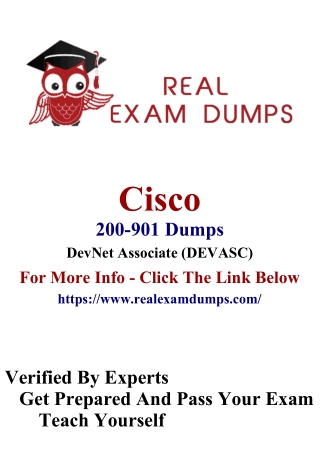 Realexamdumps.com | Updated 200-901 Dumps PDF Verified By Cisco