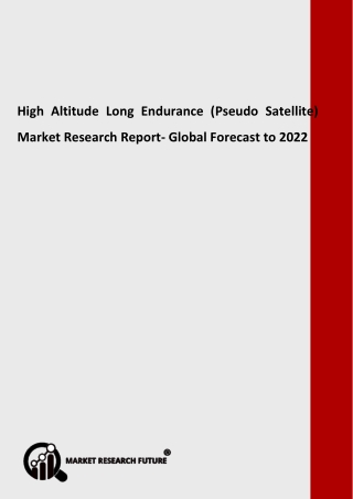 High Altitude Long Endurance (Pseudo Satellite) Industry