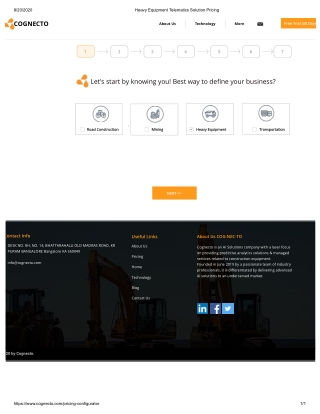 Heavy Equipment Telematics Solution | Cognecto