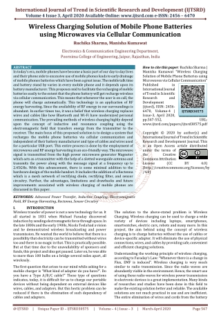 Wireless Charging Solution of Mobile Phone Batteries using Microwaves via Cellular Communication