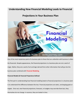 Understanding How Financial Modeling Leads to Financial Projections in Your Business Plan