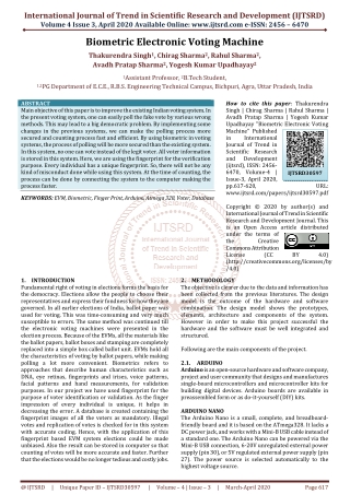 Biometric Electronic Voting Machine