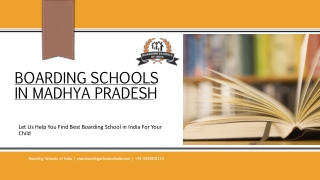 List of Boarding Schools in Madhya Pradesh | Top Residential Schools with Details