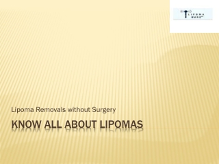 Is Possible Lipoma Removals without Surgery