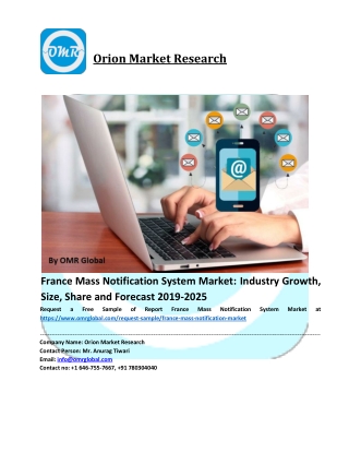 France Mass Notification System Market Trends, Size, Competitive Analysis and Forecast - 2019-2025