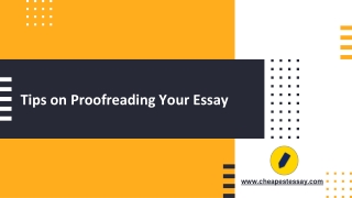 Tips on Proofreading Your Essay