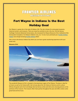 Fort Wayne in Indiana Is the Best Holiday Goal