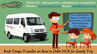 Tempo Traveller booking in Delhi