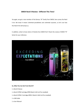 SMOK Nord X Review