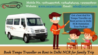 Tempo Traveller booking in Delhi