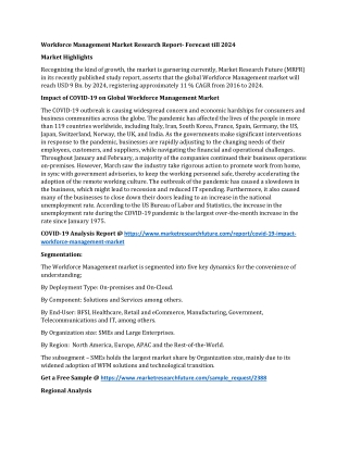 Workforce Management Market Research Report- Forecast till 2024