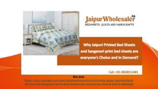 Why Jaipuri Printed Bed Sheets and Sanganeri print bed sheets are everyone's Choice and in Demand?