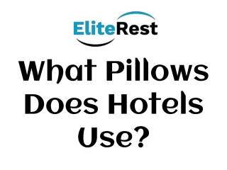 What Pillows Does Hotels Use