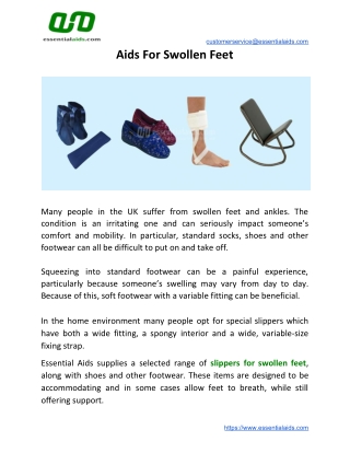 Aids For Swollen Feet - Essential Aids UK