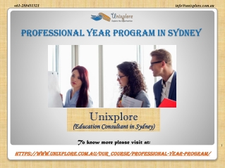 Best Professional Year Program In Sydney