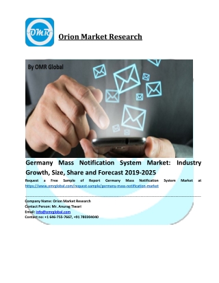 Germany Mass Notification System Market Size, Industry Trends, Share and Forecast 2019-2025