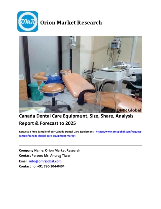 Canada Dental Care Equipment Size, Industry Trends, Share and Forecast 2019-2025