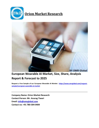 European Wearable AI Market Size, Industry Trends, Share and Forecast 2019-2025