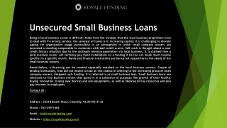 Unsecured Small Business Loans