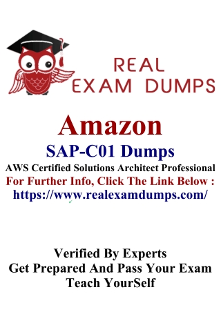 Amazon SAP-C01 Dumps MasterPiece PDF | Exam Questions | Valid Study Material