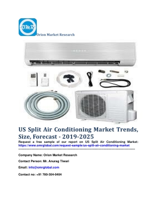 US Split Air Conditioning Market Trends, Size, Forecast - 2019-2025