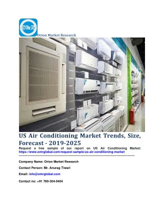 US Air Conditioning Market Trends, Size, Forecast - 2019-2025
