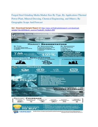 Forged Steel Grinding Media Market Size By Type, By Application (Thermal Power Plant, Mineral Dressing, Chemical Enginee