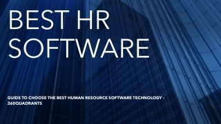 Guide to Choose The Best Human Resource Software Technology