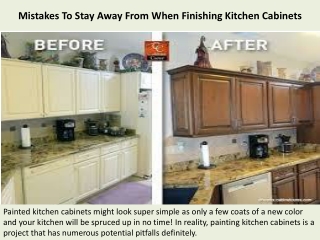 Cabinet Finishing Services Santa Barbara | Mistakes To Stay Away From When Finishing Kitchen Cabinets