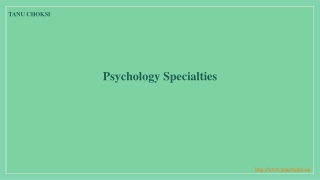 Psychology specialties