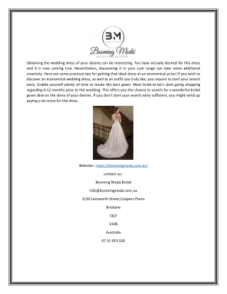 Off Shoulder Wedding Dresses Brisbane | BoomingModa.com.au