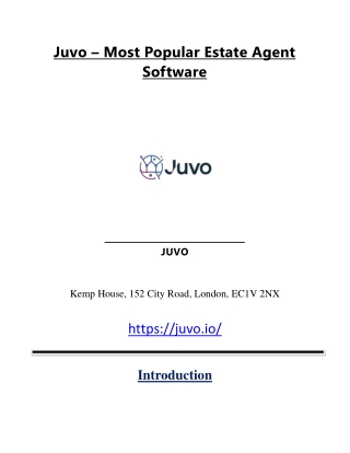 Juvo – Most Popular Estate Agent Software